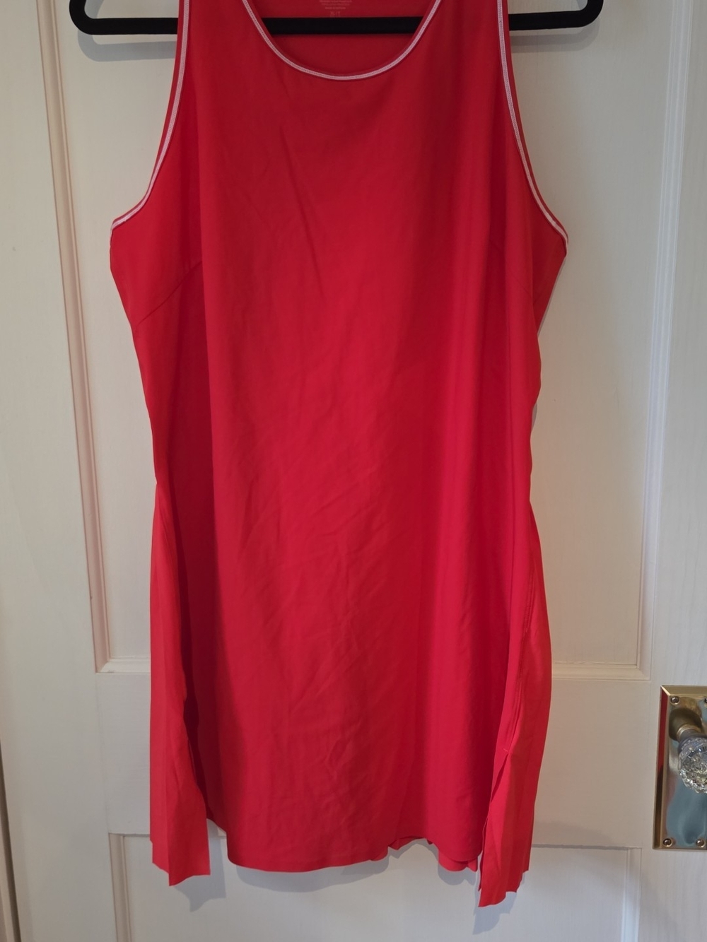 Athleta Red Tank Dress with White Trim